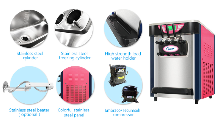 BJ 台式 - 粉色 - 零件 图